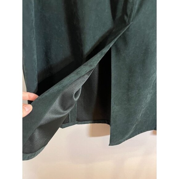 Talbots Maxi Skirt 12 Green Boho Western Retro Preppy Old Money Classic Chic 80s - Picture 7 of 12